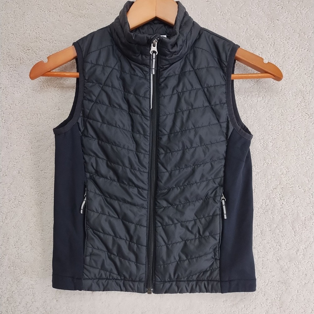 Columbia Vest Womens XS Black Quilted Insulated Zip Pockets Lightweight Warm
